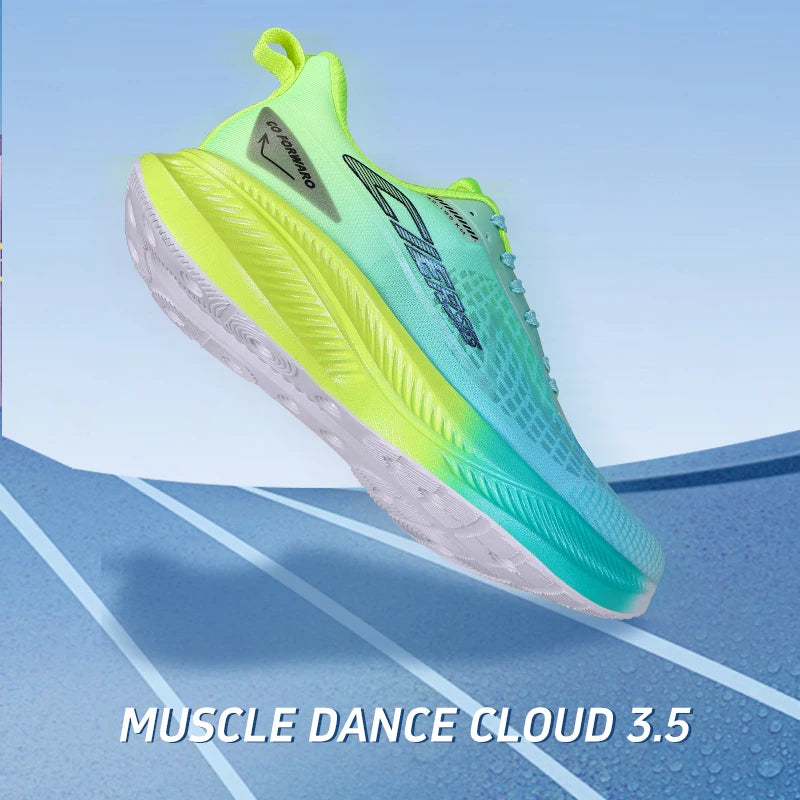 CIERSE New Cushioning Running Shoes for Men Suitable Heavy Runners Lace up Sports Women Non-Slip Outdoor Athletic Male Sneakers