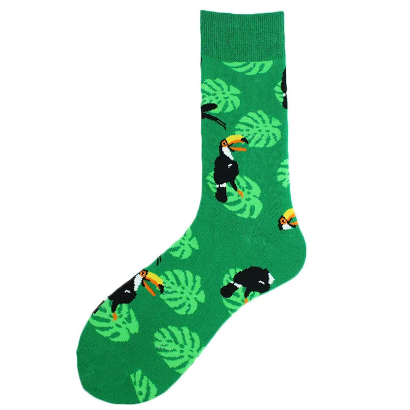 New Mens Sock Brand Diamond Ramen Astronaut Pattern Hip Hop Cool Socks for Men Winter Thick Long Skate Funny Socks Colorful