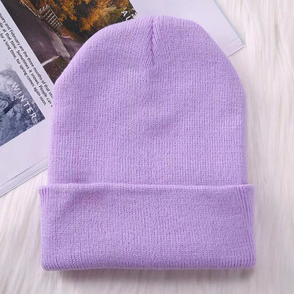Winter Hats for Men Woman New Beanies Knitted Solid Cute Hat Girls Autumn Female Beanie Caps Warmer Bonnet Ladies Casual Cap