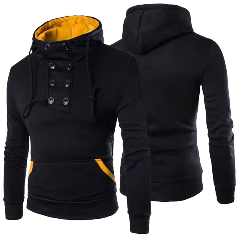 Autumn New Men Hoodies Sweatshirts Casual Solid Long Sleeve Hoodie Men Slim Fit Pullovers Sweatshirt plus Size Hoody Streetwear