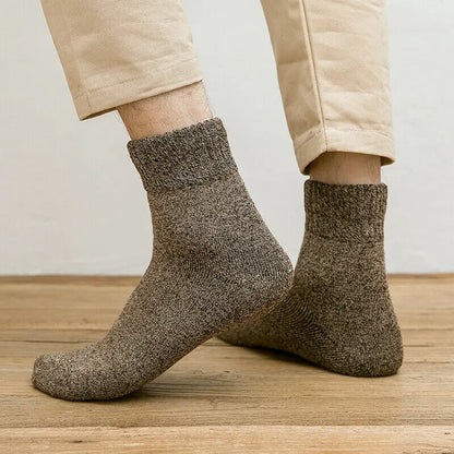 5Pairs Winter Thicken Wool Merino Socks Women Towel Keep Warm Winter Socks Cotton New Year Christmas Gift Russia Socks for Man