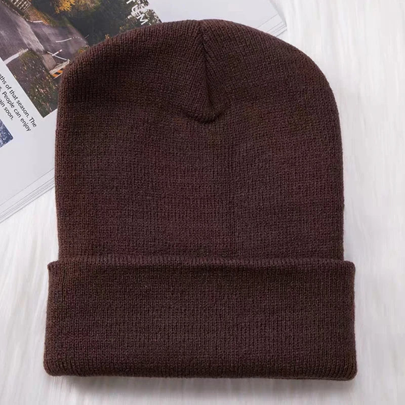 Winter Hats for Men Woman New Beanies Knitted Solid Cute Hat Girls Autumn Female Beanie Caps Warmer Bonnet Ladies Casual Cap