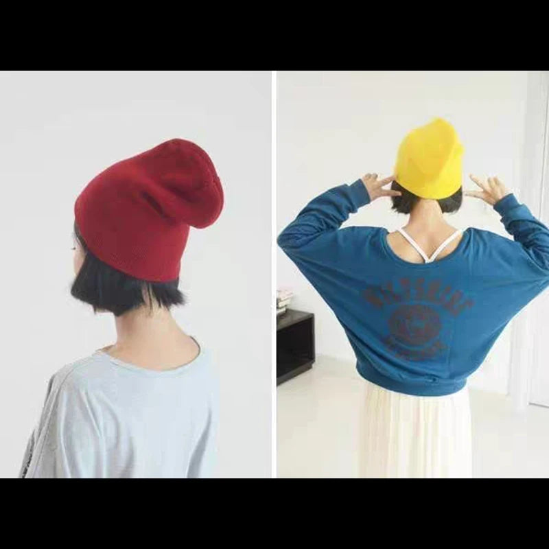 Winter Hats for Men Woman New Beanies Knitted Solid Cute Hat Girls Autumn Female Beanie Caps Warmer Bonnet Ladies Casual Cap