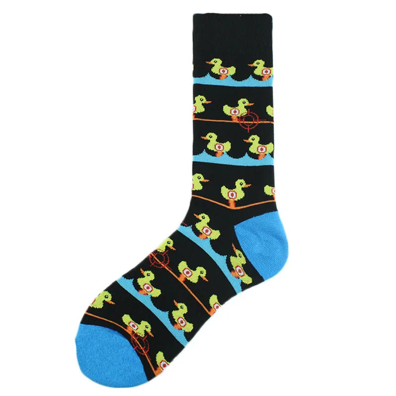 New Mens Sock Brand Diamond Ramen Astronaut Pattern Hip Hop Cool Socks for Men Winter Thick Long Skate Funny Socks Colorful