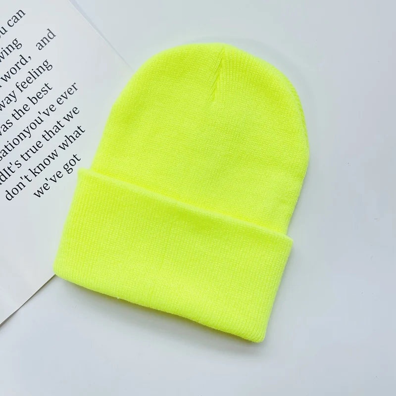 Unisex Winter Hats Solid Warm Soft Knitted Hats Autumn Acrylic Hip Hop Caps Women'S Skullies Beanies for Women Men Dropshipping