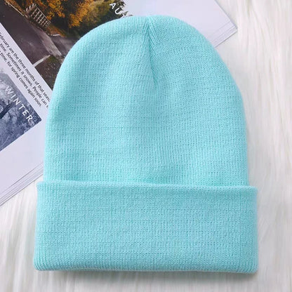 Winter Hats for Men Woman New Beanies Knitted Solid Cute Hat Girls Autumn Female Beanie Caps Warmer Bonnet Ladies Casual Cap