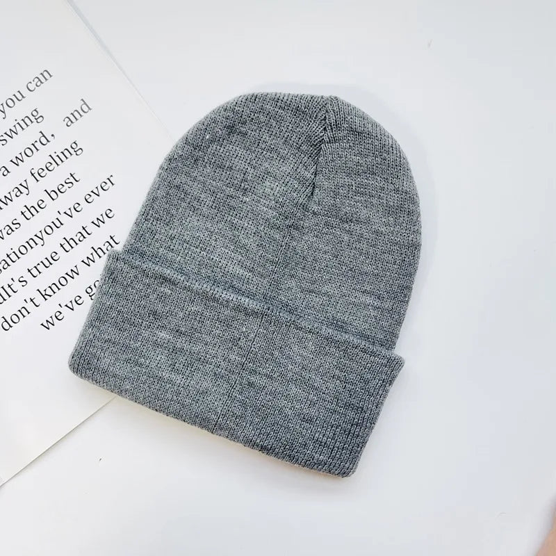 Unisex Winter Hats Solid Warm Soft Knitted Hats Autumn Acrylic Hip Hop Caps Women'S Skullies Beanies for Women Men Dropshipping