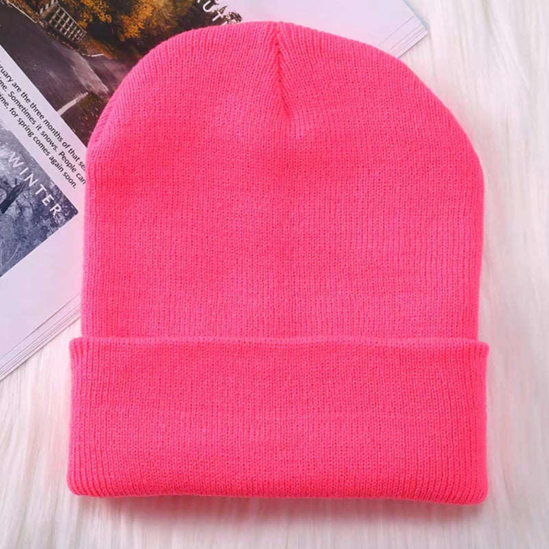 Winter Hats for Men Woman New Beanies Knitted Solid Cute Hat Girls Autumn Female Beanie Caps Warmer Bonnet Ladies Casual Cap