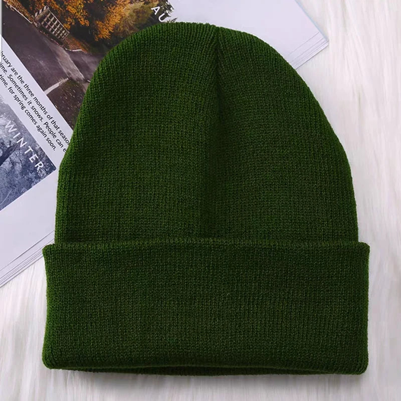 Winter Hats for Men Woman New Beanies Knitted Solid Cute Hat Girls Autumn Female Beanie Caps Warmer Bonnet Ladies Casual Cap