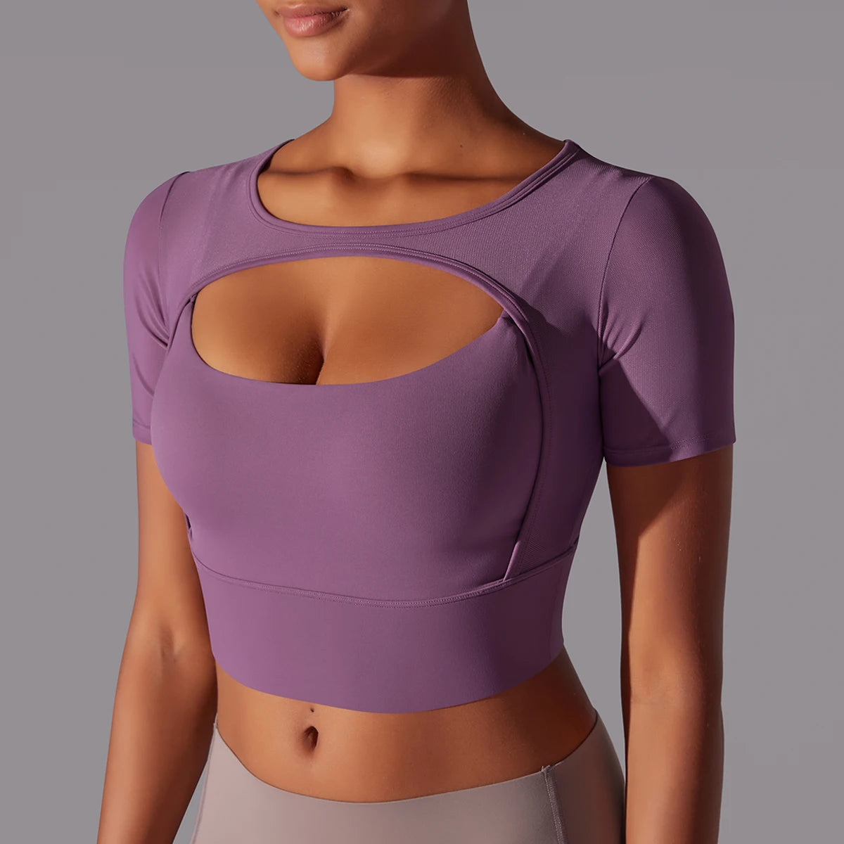 Women'S Mesh Yoga Shirt Sexy Short Sleeve T-Shirt Sport Top Blouse Cover up Quick Dry Gym Clothes Running Fitness Tank Sportwear