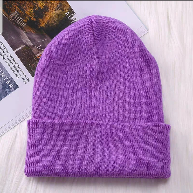 Winter Hats for Men Woman New Beanies Knitted Solid Cute Hat Girls Autumn Female Beanie Caps Warmer Bonnet Ladies Casual Cap