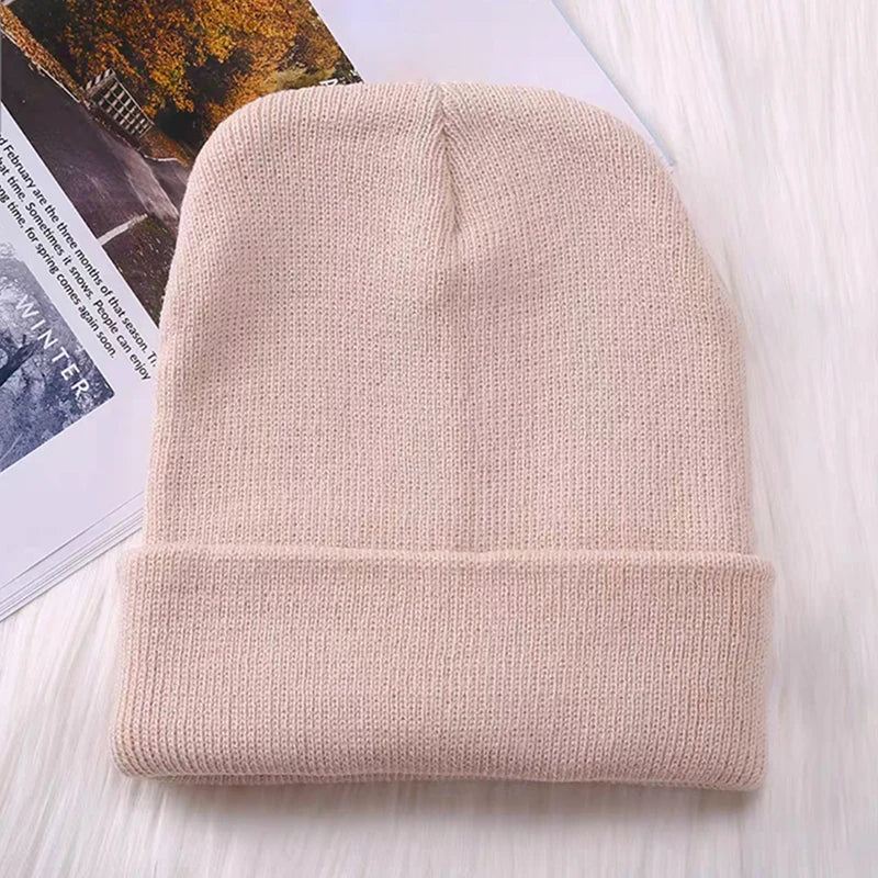 Winter Hats for Men Woman New Beanies Knitted Solid Cute Hat Girls Autumn Female Beanie Caps Warmer Bonnet Ladies Casual Cap