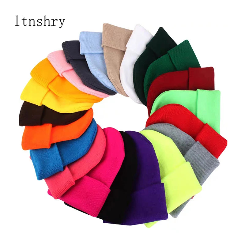 Winter Hats for Men Woman New Beanies Knitted Solid Cute Hat Girls Autumn Female Beanie Caps Warmer Bonnet Ladies Casual Cap