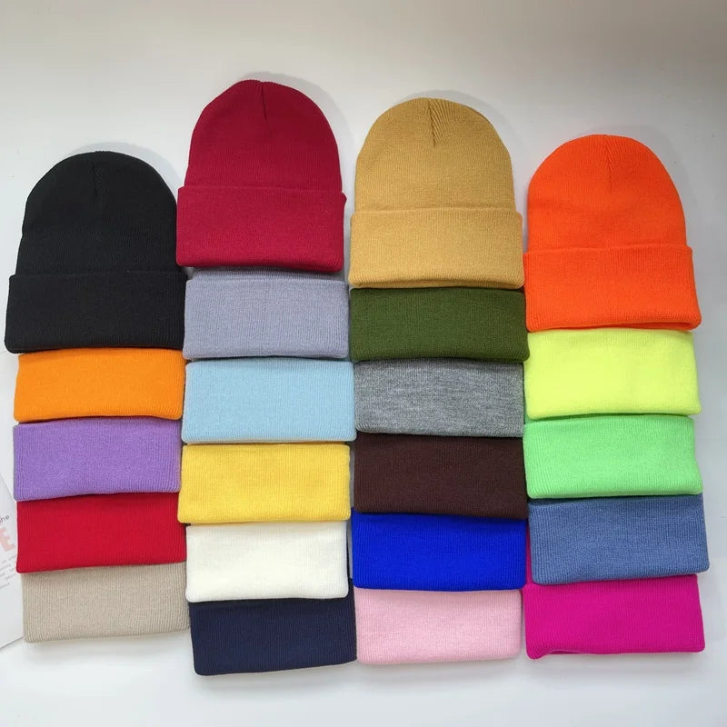 Unisex Winter Hats Solid Warm Soft Knitted Hats Autumn Acrylic Hip Hop Caps Women'S Skullies Beanies for Women Men Dropshipping