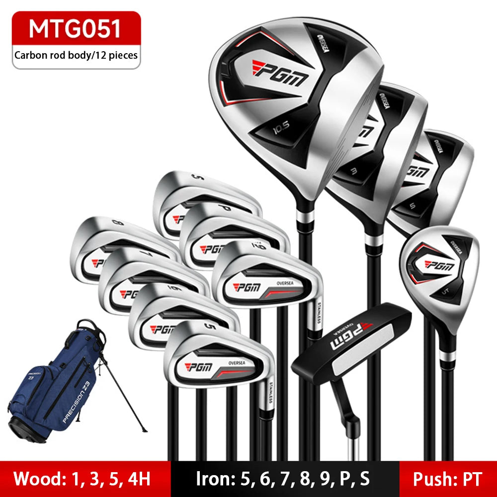 PGM Complete Golf Club Set for Men, Right Hand Combo Set, Beginner'S Training, Golf Rod, 4,9,12 Branch Men'S Golf Set