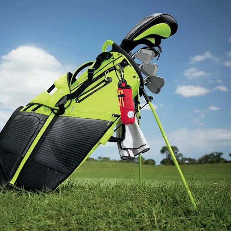 Golf Ball Holder Portable Golf Tee Holders Outdoor Golf Accessories Golf Ball Sleeve with Belt Clip Golf Ball Storage Bag For