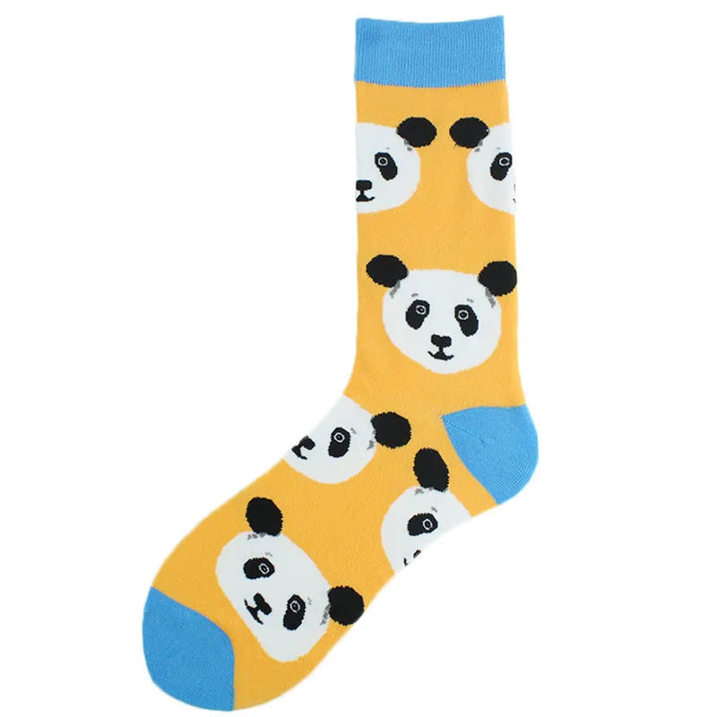 New Mens Sock Brand Diamond Ramen Astronaut Pattern Hip Hop Cool Socks for Men Winter Thick Long Skate Funny Socks Colorful