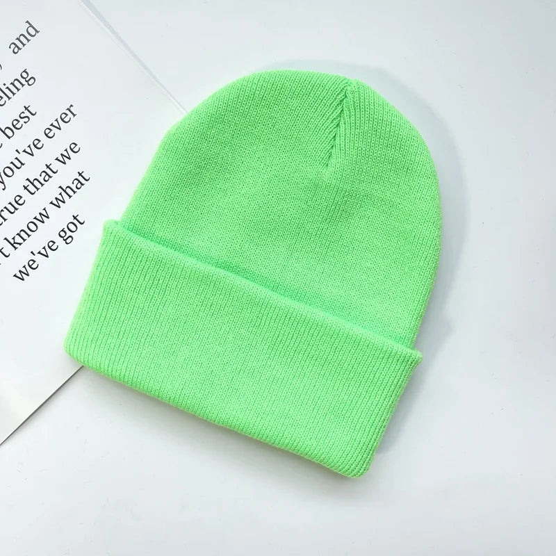 Unisex Winter Hats Solid Warm Soft Knitted Hats Autumn Acrylic Hip Hop Caps Women'S Skullies Beanies for Women Men Dropshipping