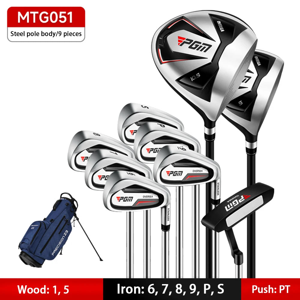 PGM Complete Golf Club Set for Men, Right Hand Combo Set, Beginner'S Training, Golf Rod, 4,9,12 Branch Men'S Golf Set