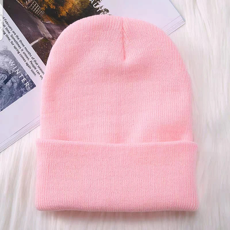 Winter Hats for Men Woman New Beanies Knitted Solid Cute Hat Girls Autumn Female Beanie Caps Warmer Bonnet Ladies Casual Cap