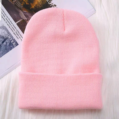 Winter Hats for Men Woman New Beanies Knitted Solid Cute Hat Girls Autumn Female Beanie Caps Warmer Bonnet Ladies Casual Cap