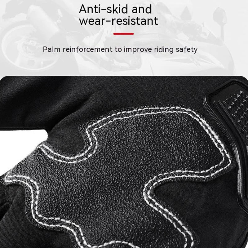 Winter Motorcycle Gloves Men Women Touchscreen Motocross Gloves Waterproof PVC Hard Shell Protection Motorbike Gloves Keep Warm