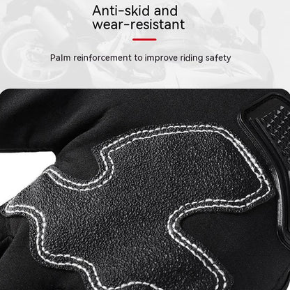 Winter Motorcycle Gloves Men Women Touchscreen Motocross Gloves Waterproof PVC Hard Shell Protection Motorbike Gloves Keep Warm