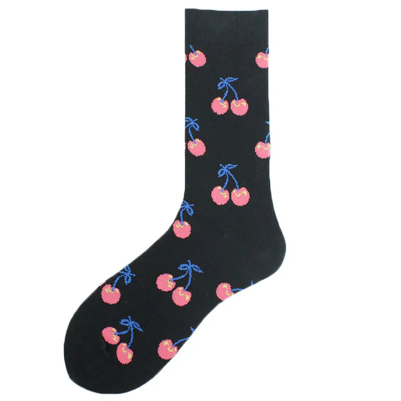 New Mens Sock Brand Diamond Ramen Astronaut Pattern Hip Hop Cool Socks for Men Winter Thick Long Skate Funny Socks Colorful