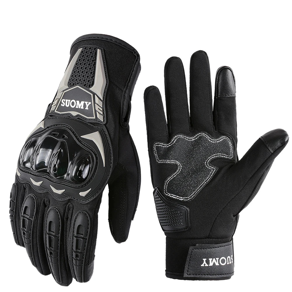 Winter Motorcycle Gloves Men Women Touchscreen Motocross Gloves Waterproof PVC Hard Shell Protection Motorbike Gloves Keep Warm
