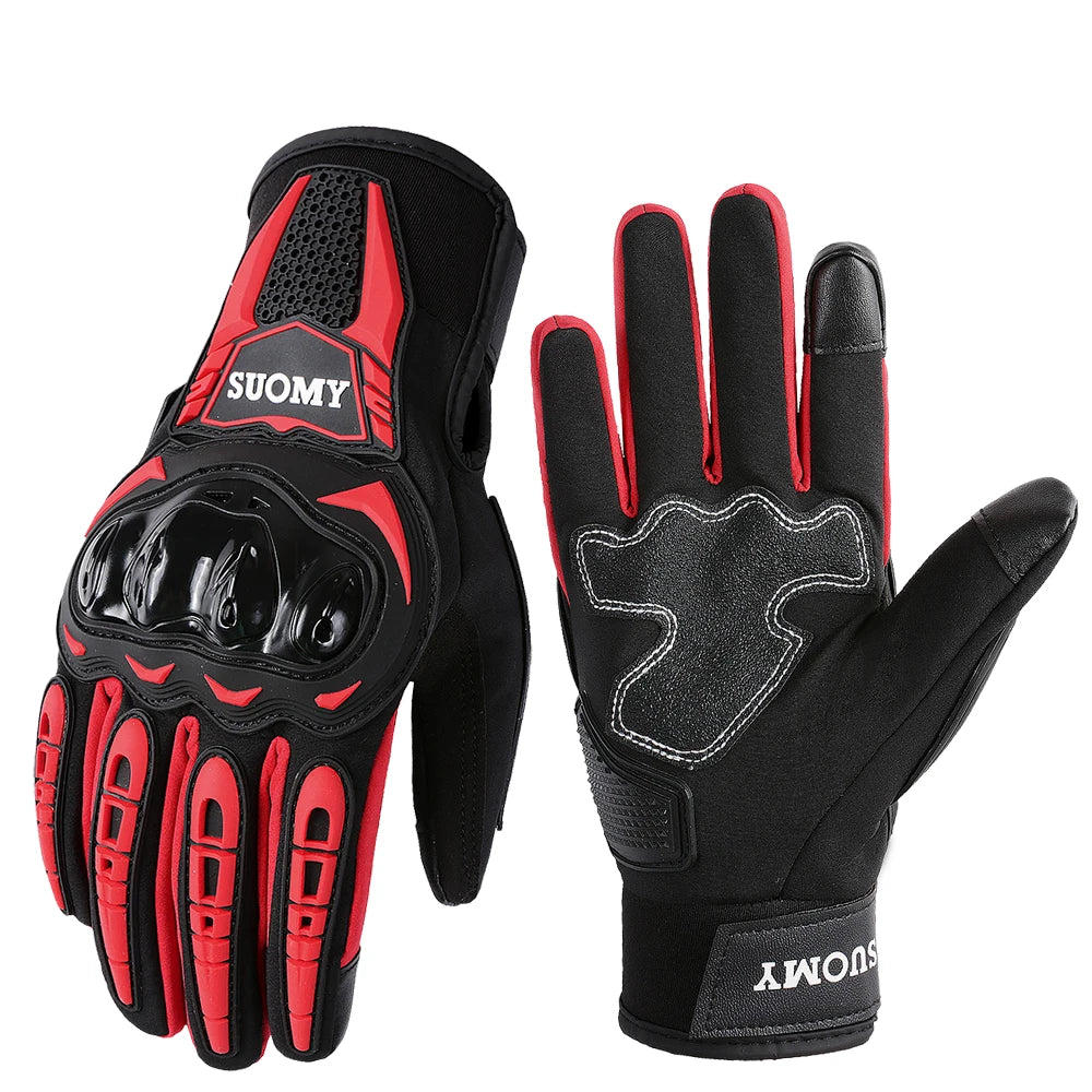 Winter Motorcycle Gloves Men Women Touchscreen Motocross Gloves Waterproof PVC Hard Shell Protection Motorbike Gloves Keep Warm