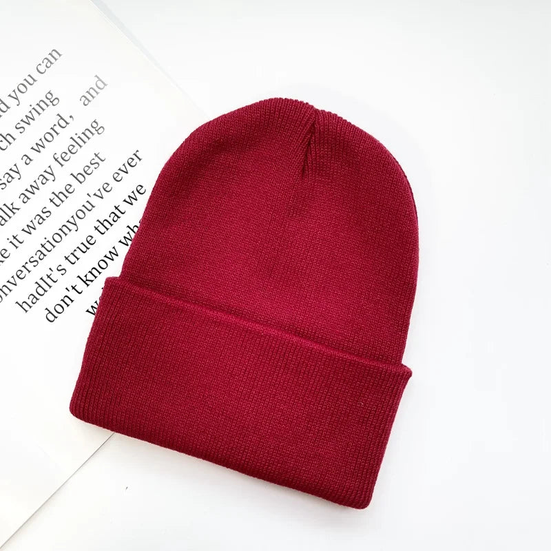 Unisex Winter Hats Solid Warm Soft Knitted Hats Autumn Acrylic Hip Hop Caps Women'S Skullies Beanies for Women Men Dropshipping