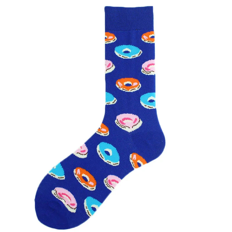 New Mens Sock Brand Diamond Ramen Astronaut Pattern Hip Hop Cool Socks for Men Winter Thick Long Skate Funny Socks Colorful