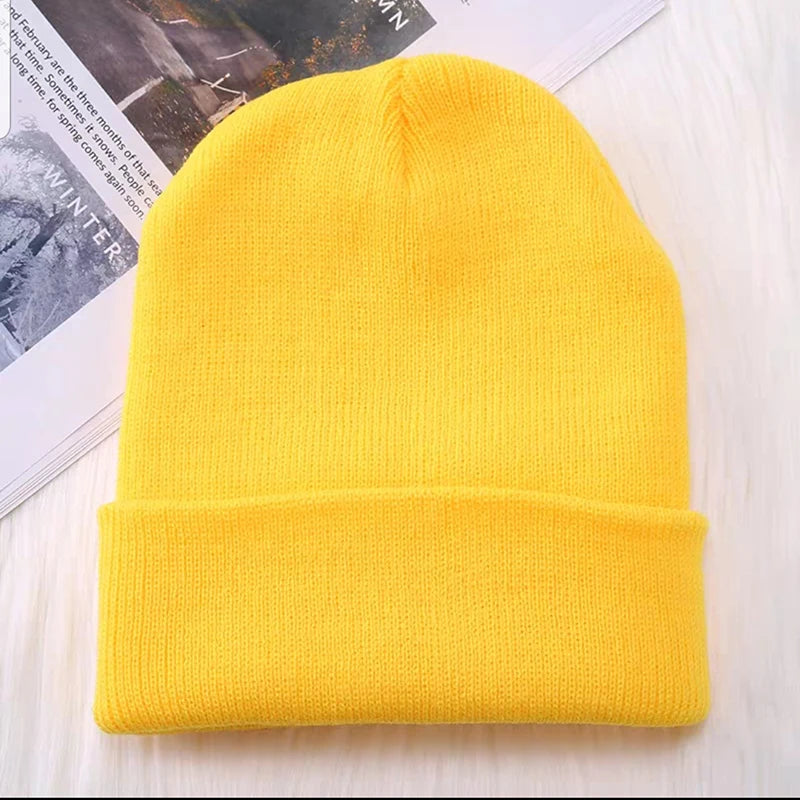 Winter Hats for Men Woman New Beanies Knitted Solid Cute Hat Girls Autumn Female Beanie Caps Warmer Bonnet Ladies Casual Cap