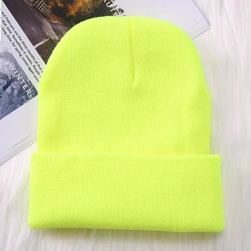 Winter Hats for Men Woman New Beanies Knitted Solid Cute Hat Girls Autumn Female Beanie Caps Warmer Bonnet Ladies Casual Cap