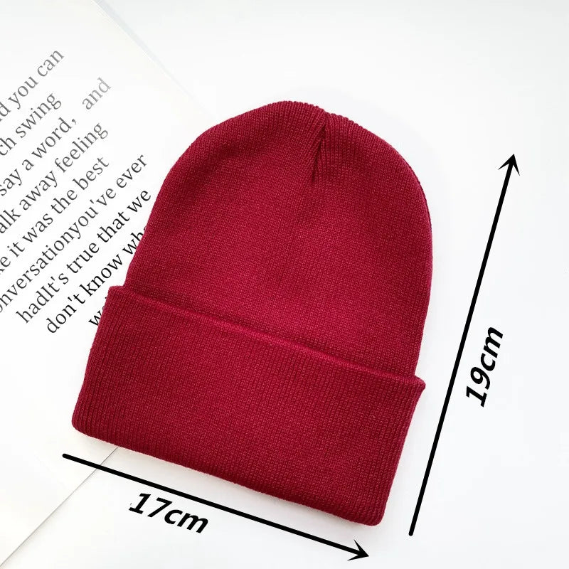 Unisex Winter Hats Solid Warm Soft Knitted Hats Autumn Acrylic Hip Hop Caps Women'S Skullies Beanies for Women Men Dropshipping