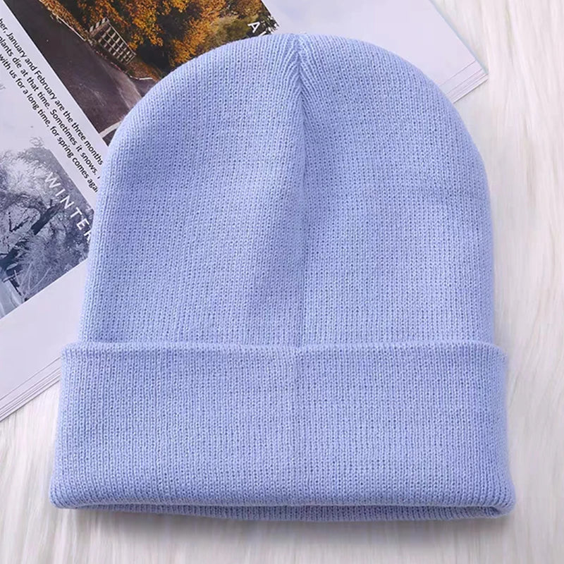 Winter Hats for Men Woman New Beanies Knitted Solid Cute Hat Girls Autumn Female Beanie Caps Warmer Bonnet Ladies Casual Cap